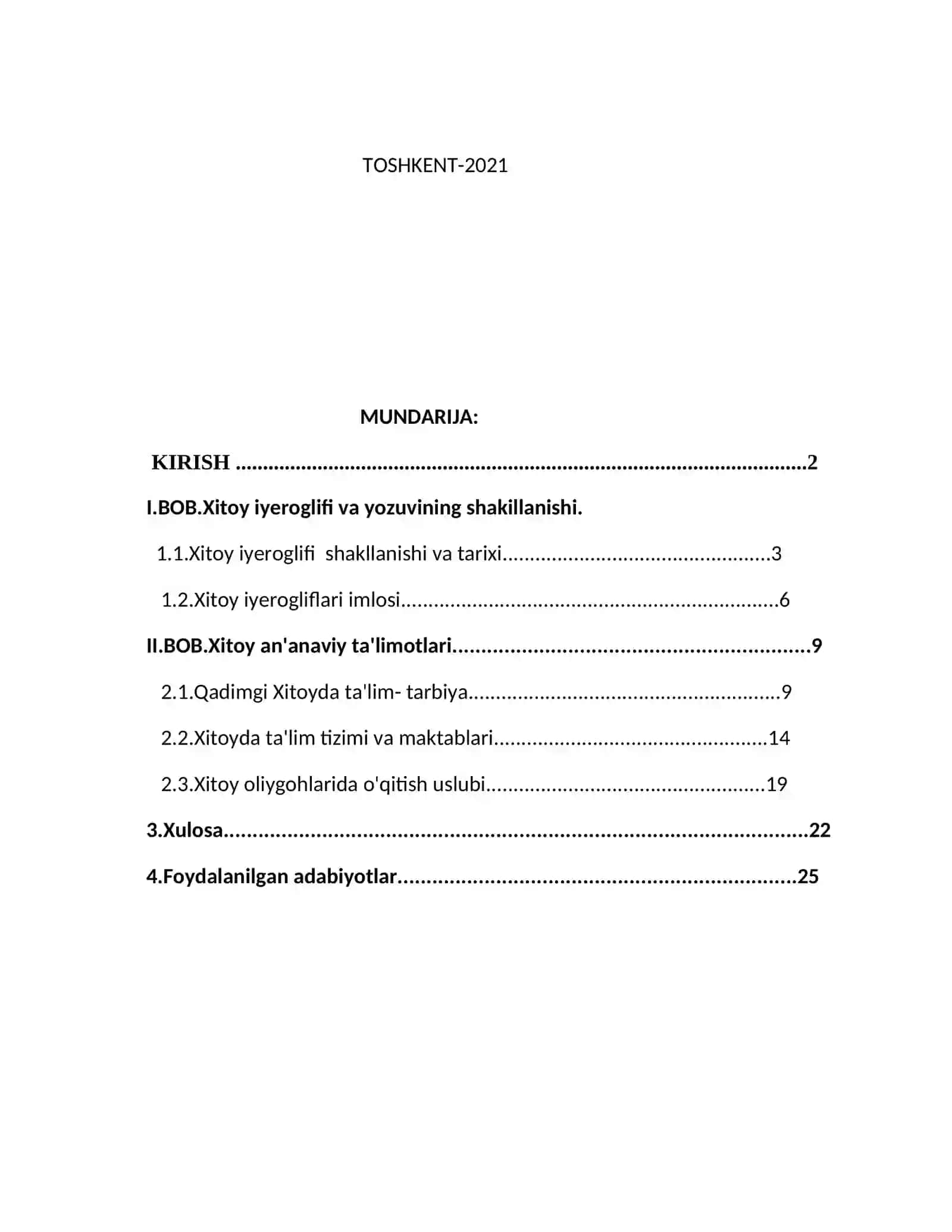 TILI O’RGANILAYOTGAN MAMLAKAT ADABIYOTI KURS ISHI 2