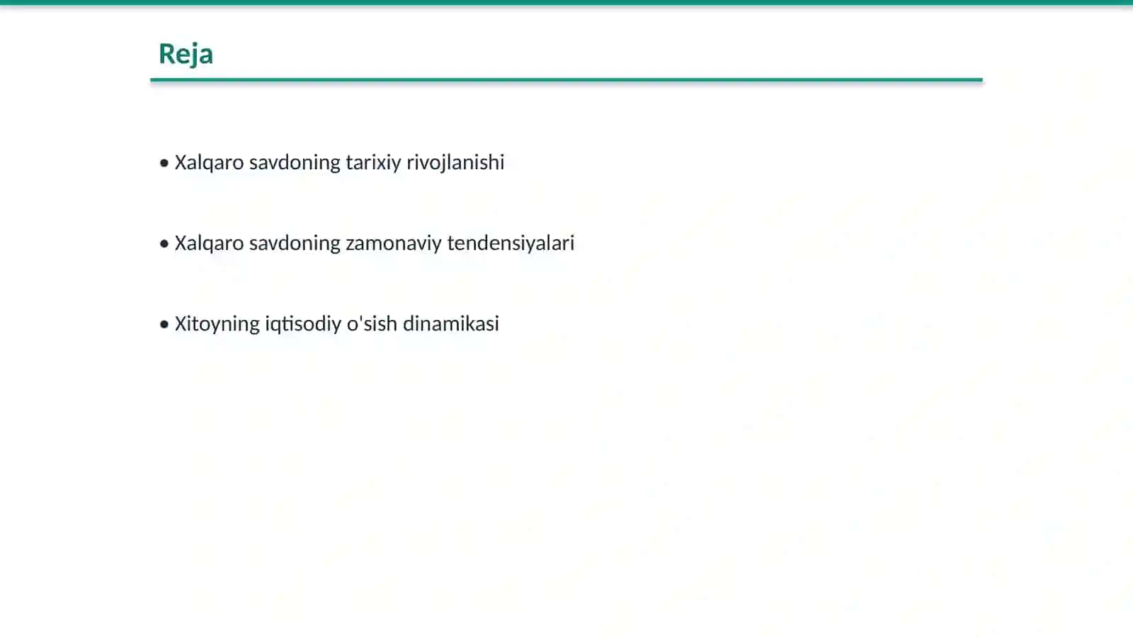 Xalqaro savdoning rivojlanish tendensiyalari. Xitoyning jahon iqtisodiy kuchi sifatida shakllanishi 2