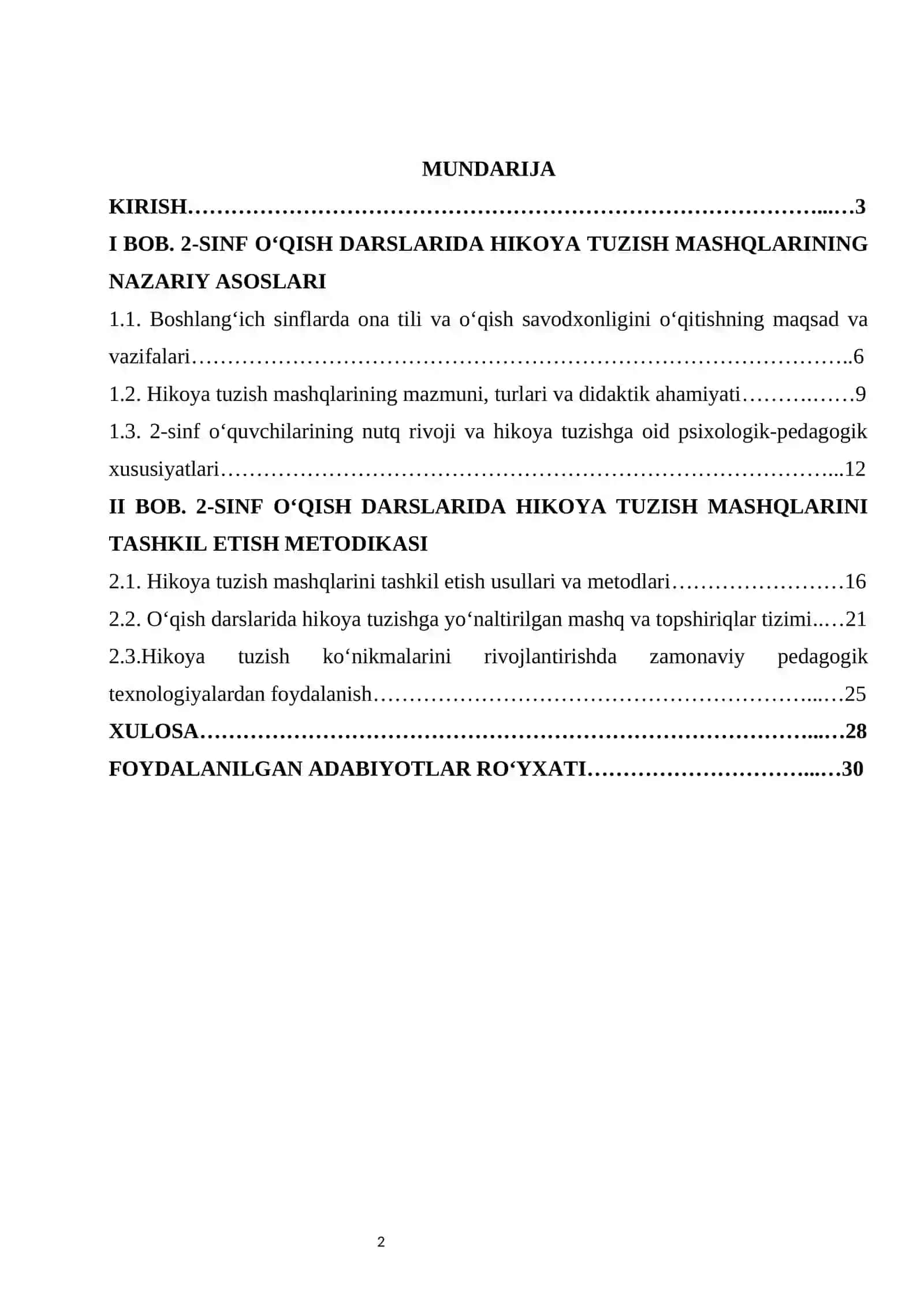 2-sinf o‘qish darslarida hikoya tuzish mashqlarini tashkil etish 2