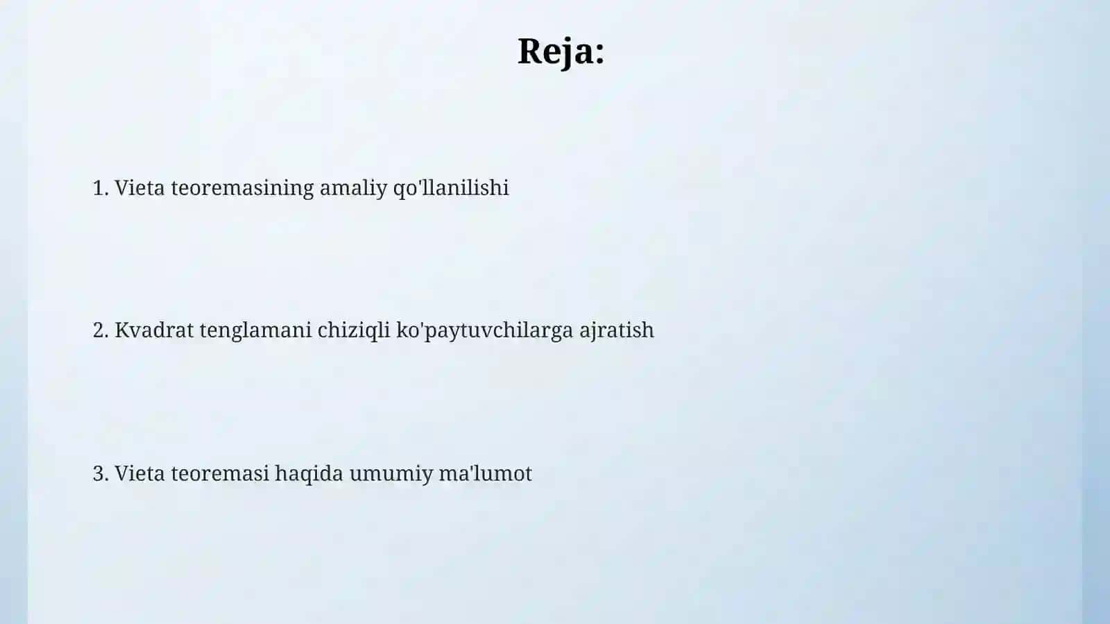 Viyet teoremasi 2
