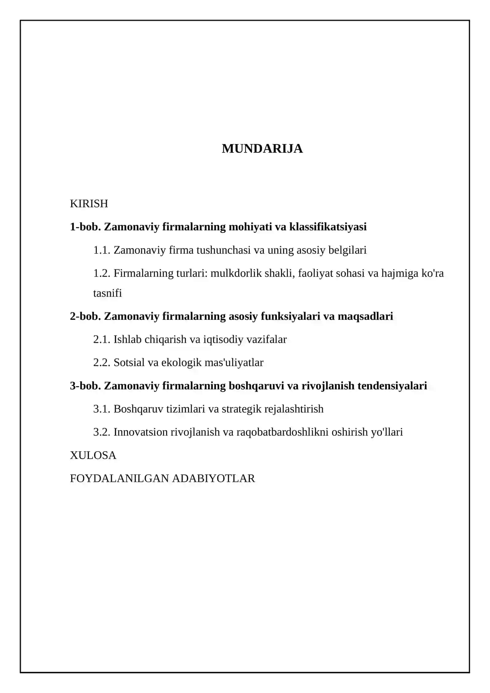 Zamonaviy firmalarning va ularning turlari hamda vazifalari 2