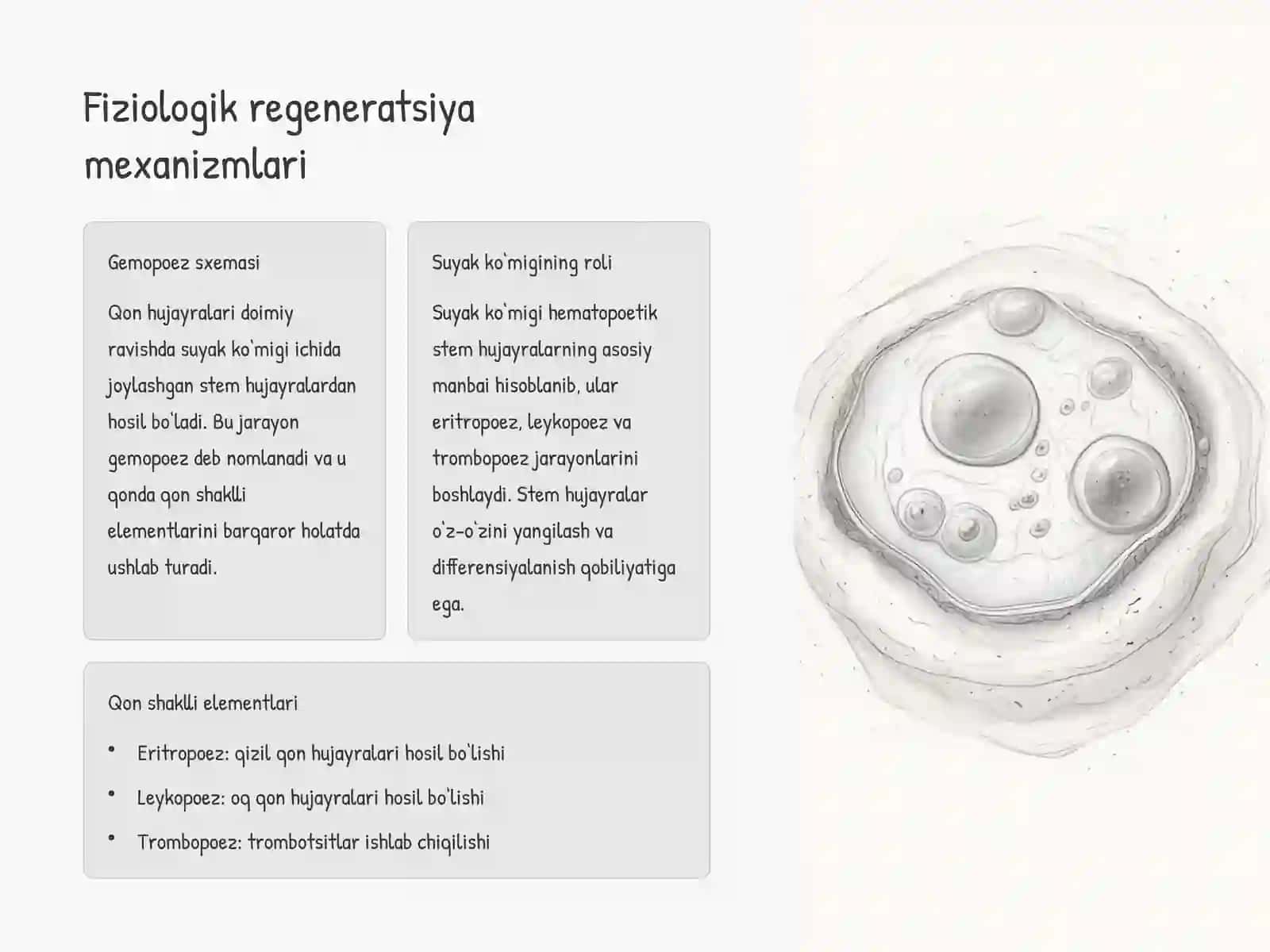 Qon hujayralari fiziologik va reparativ regeneratsiyasi 2