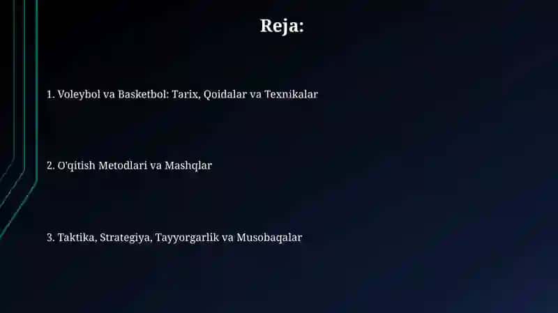 Voleybol va Basketbol: Tarix, Qoidalar va Texnikalar 2