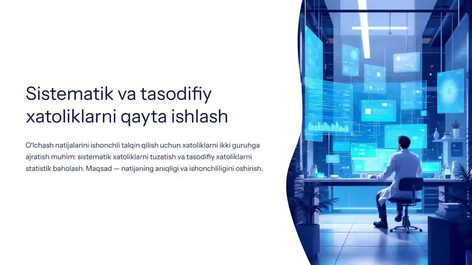 Sistematik va tasodifiy xatoliklarni qayta ishlash 2