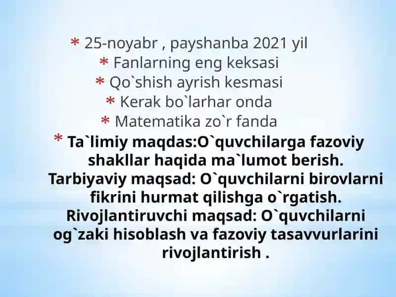 Fazoviy geometrik shakllar 2