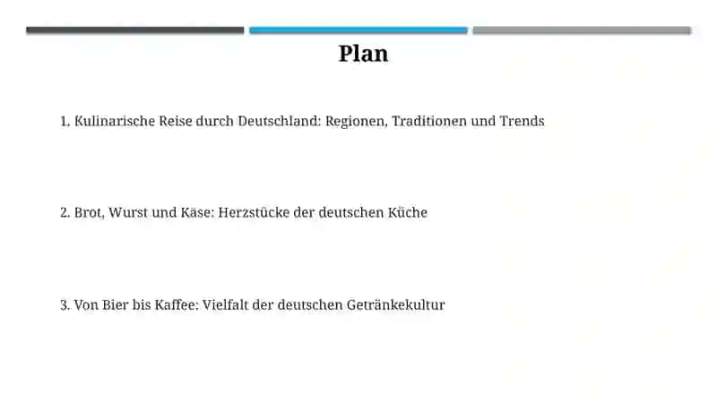 Essen und Trinken in Duetschland 2