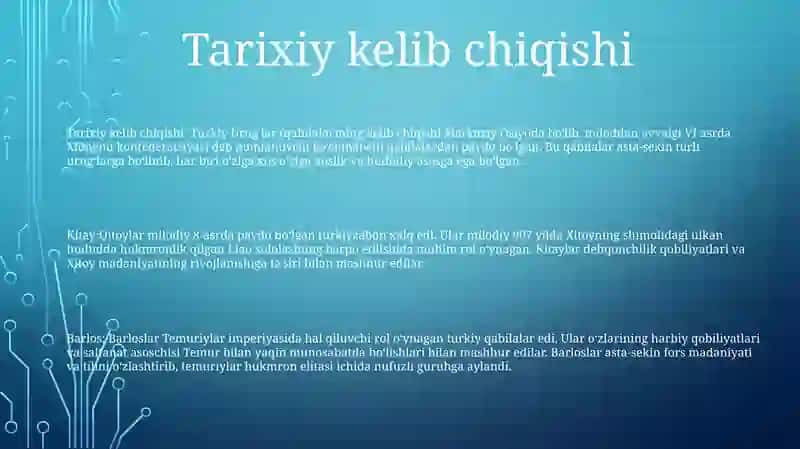 Turkiy Urug'lar Tarixi 2