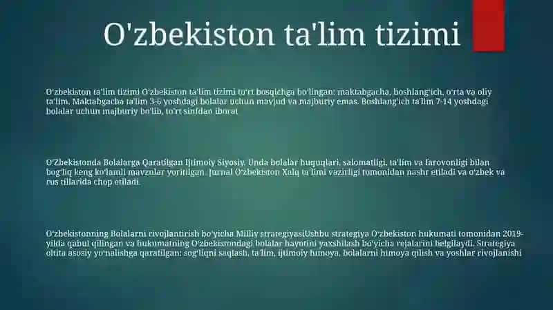 OʻZbekistonda Bolalarga Qaratilgan Ijtimoiy Siyosiy 2