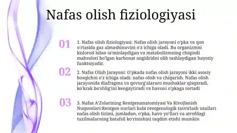 Nafas Olish Jarayoni. Nafas AʼZolarining Rentgenanatomiyasi Va Rivojlanish Nuqsonlari 2