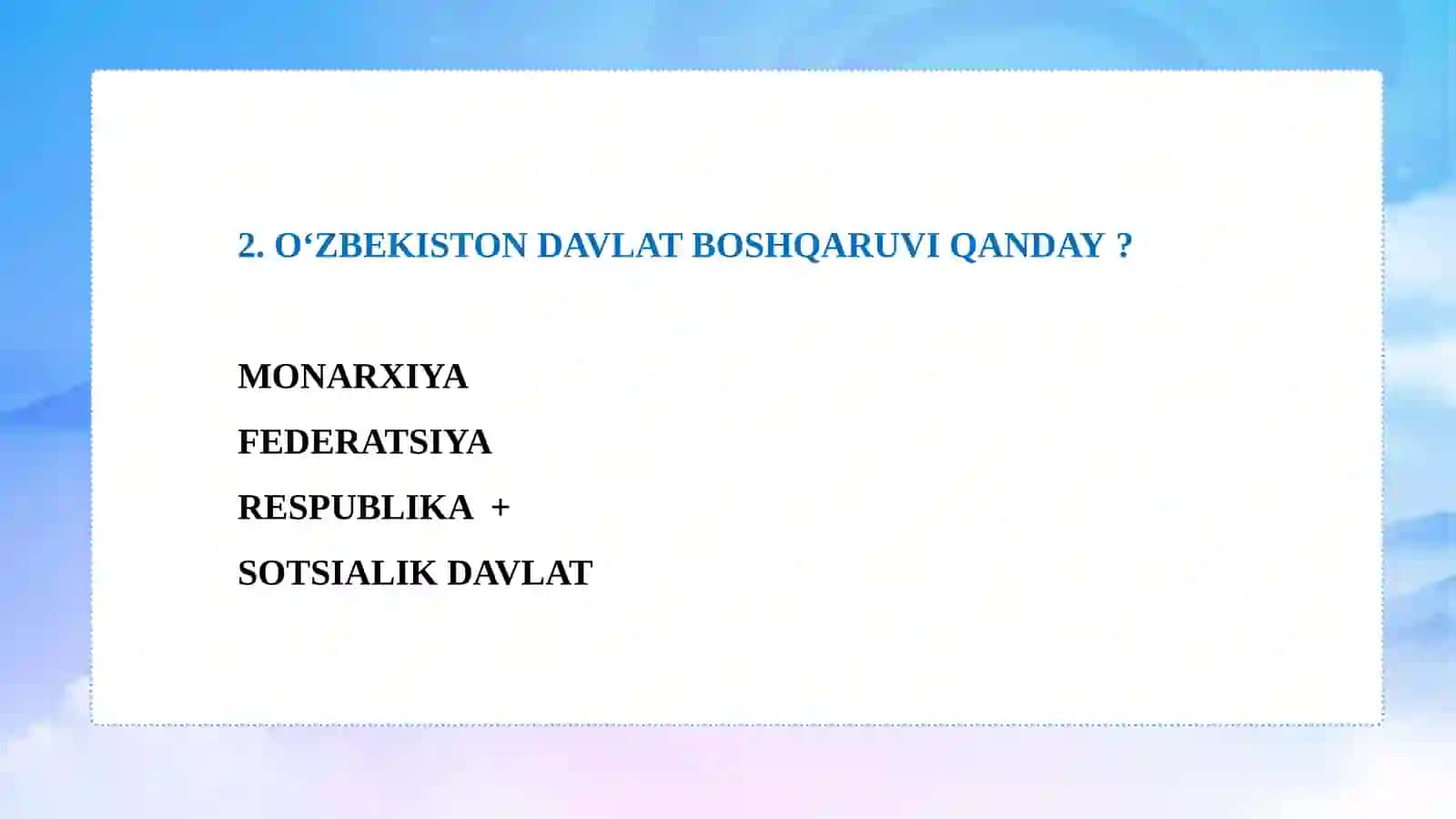 konstitutsiyaga oid testlar 2