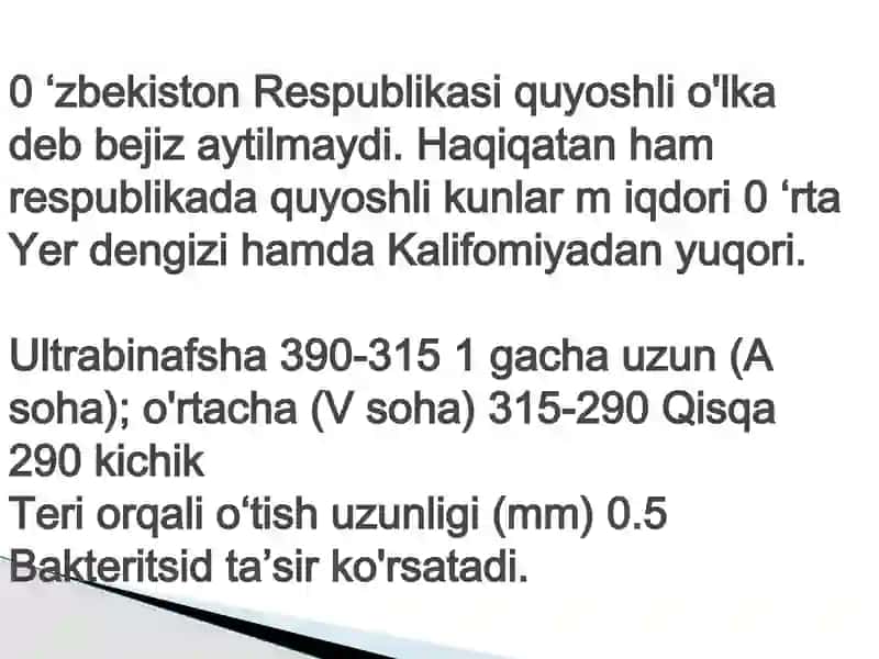 Ultrabinafsha Nur Yetishmasligi va uning oldini olish 2