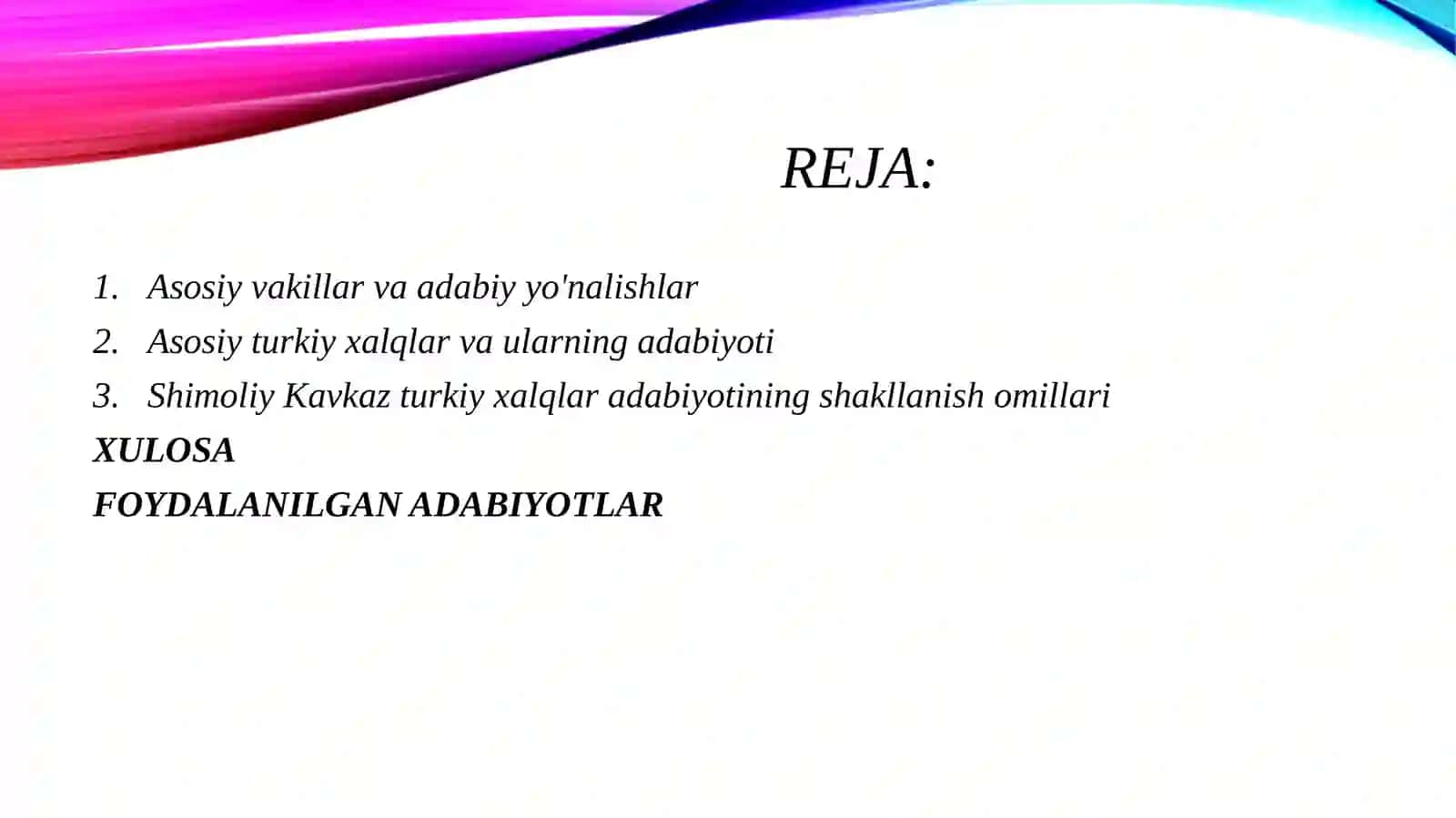 Shimoliy Kavkaz turkiy xalqlar adabiyoti. 2