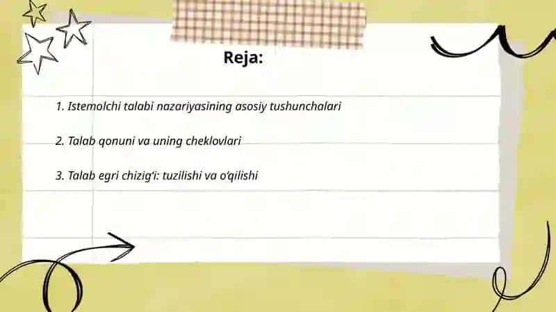 Istemolchi talabi nazariyasi 2