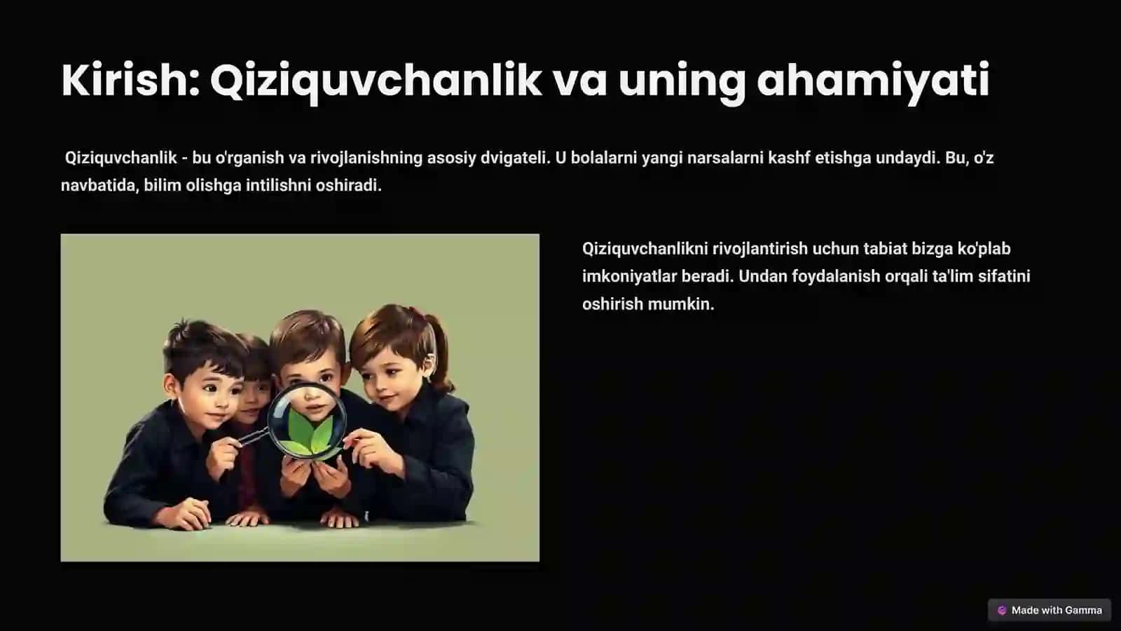 Qiziquvchanlikni oshirish: Grafik shakllar orqali 2