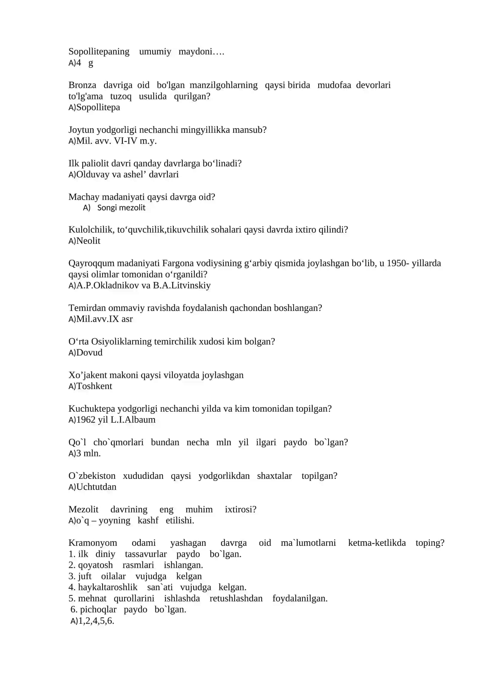 Arxeologiya fanida davrlashtirish 2