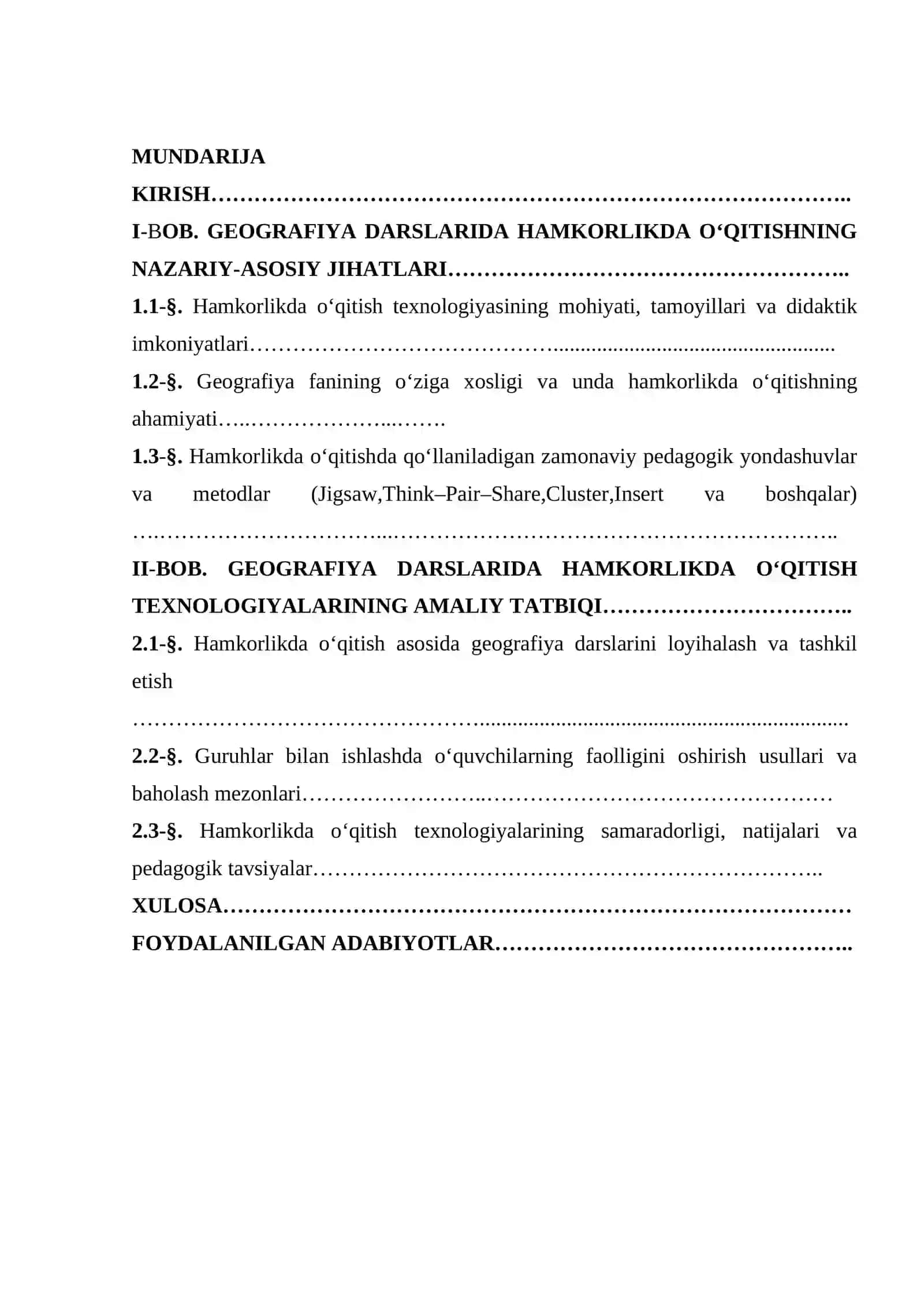 GEOGRAFIYA DARSLARIDA HAMKORLIKDA O‘QITISH TEXNOLOGIYASI 2