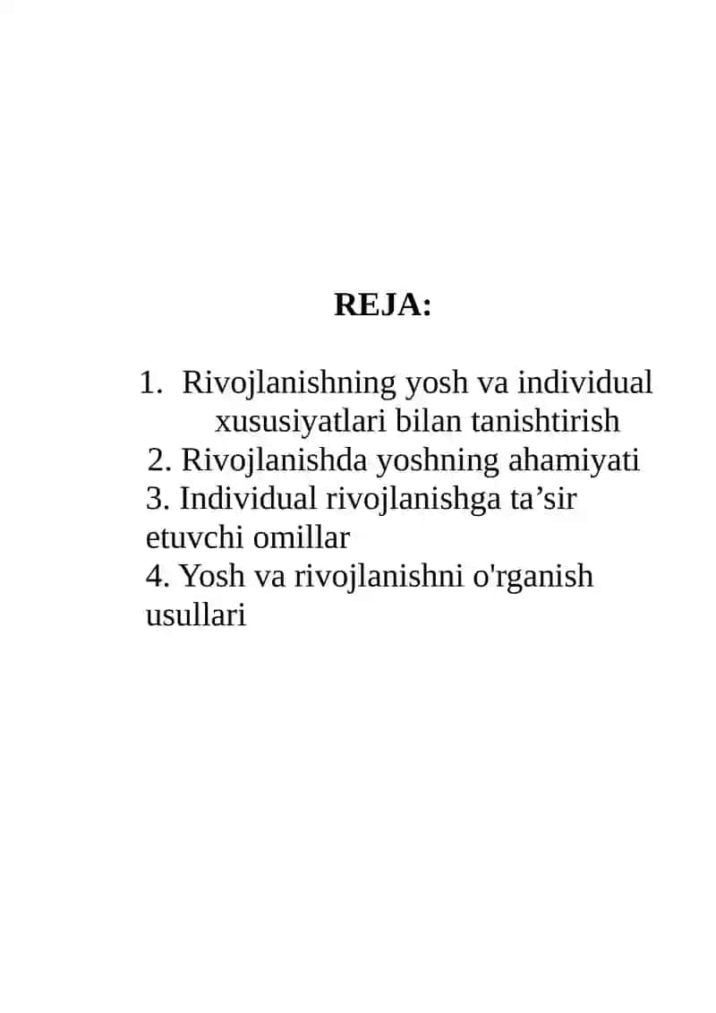 Rivojlanishning yoshga va individual xususiyatlariga oid tadqiqotlar tahlili 2