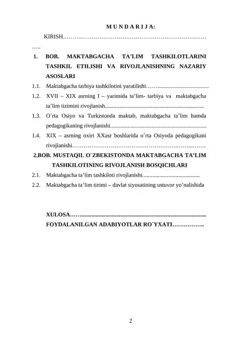 MAKTABGACHA TA’LIM: KECHA, BUGUN, ERTAGA 2