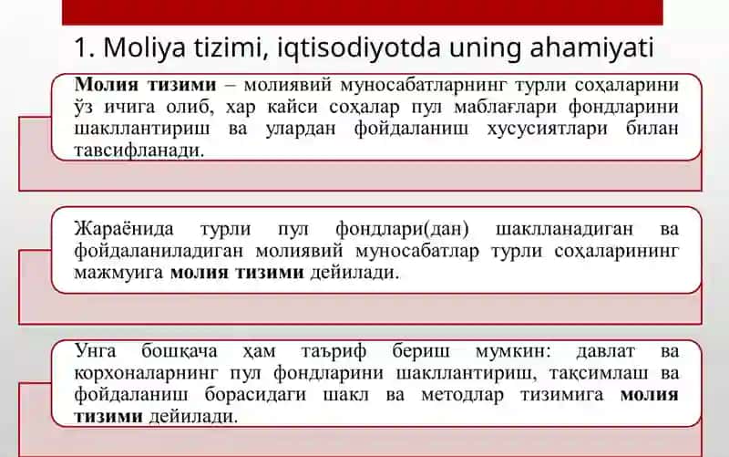 Moliya tizimi 2