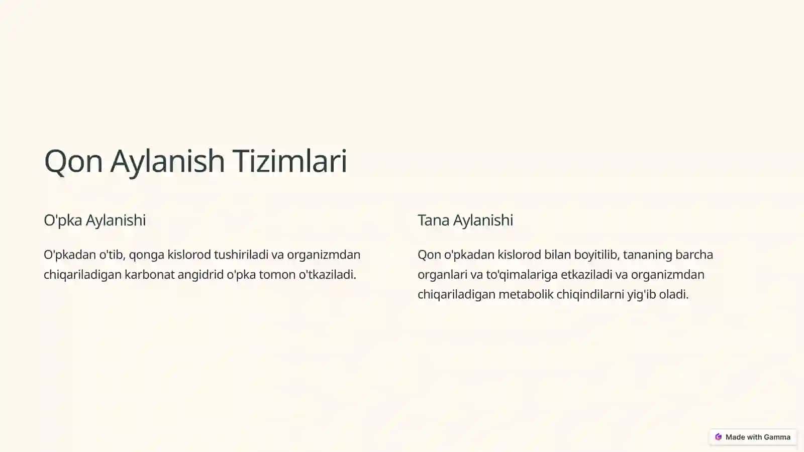 Qon Aylanish 2