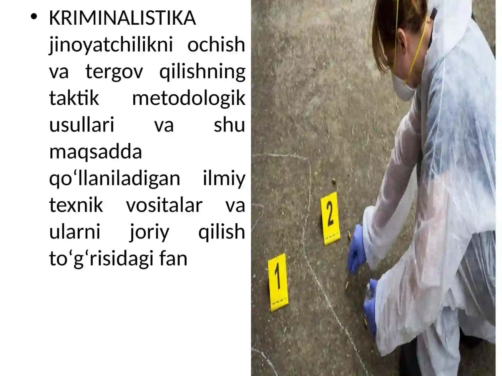 Kriminalistikada kimyoning ôrni 2