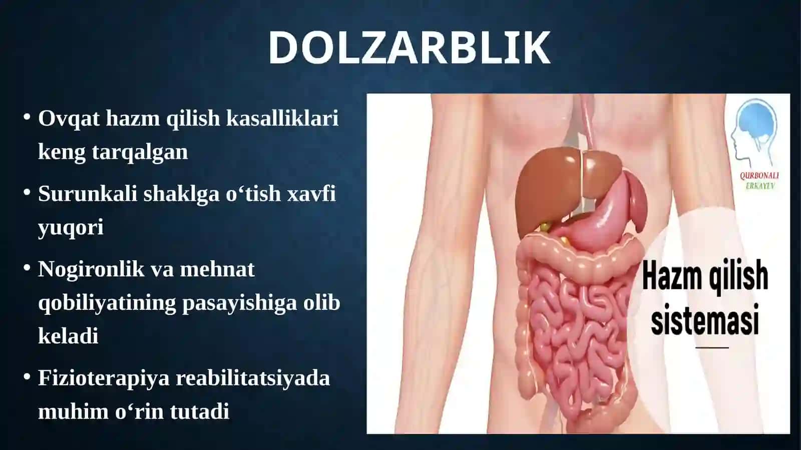 OVQAT HAZM QILISH A’ZOLARI KASALLIKLARIDA ZAMONAVIY FIZIOTERAPIYA USULLARINI QO’LLASH 2