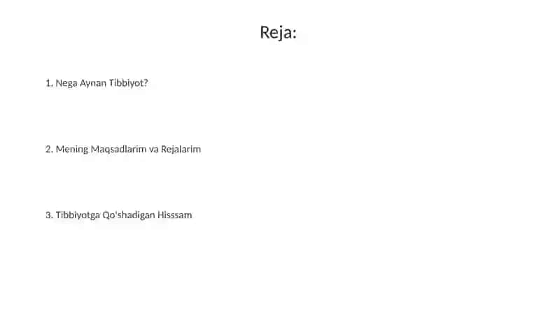 Mening kelajakdagi kasbim - Shifokorlik 2