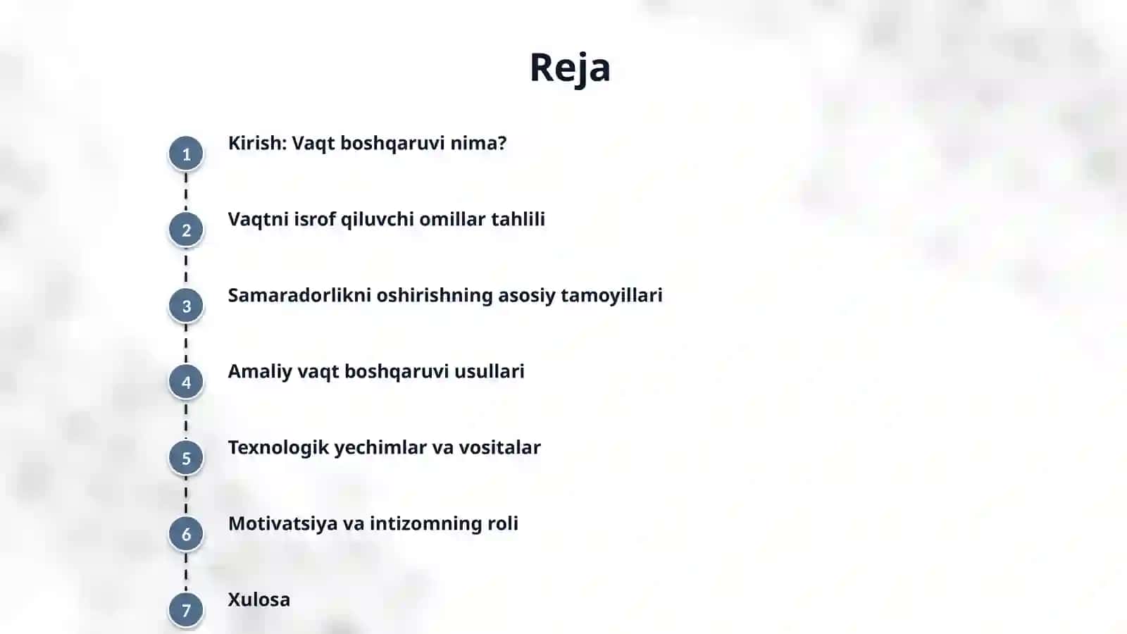 Vaqtni boshqarish (Time Management) va shaxsiy samaradorlikni oshirish usullari 2