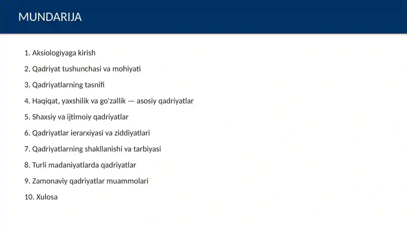 Qadriyatlar falsafasi(aksiologiya) 2