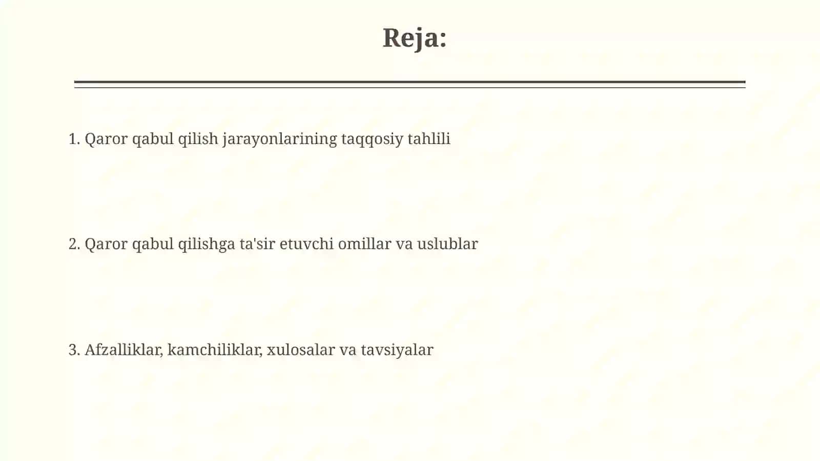 Kichik va yirik korxonalarda qaror qabul qilish jarayonlarini taqqoslovchi tadqiqot 2