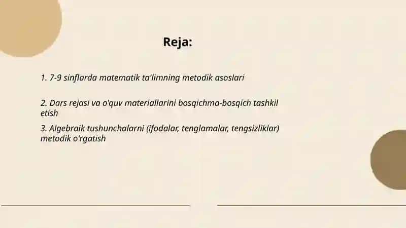 7-9 sinflarda matematika o‘qitishning metodik xususiyatlari 2