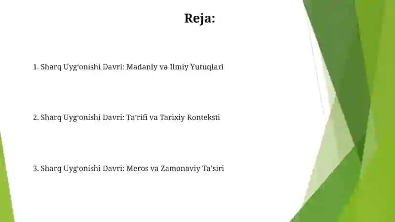 Sharq uygʻonish davri 2