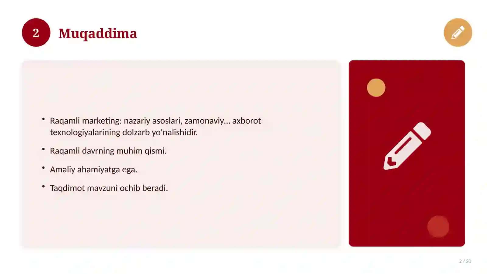 Raqamli marketing: nazariy asoslari, zamonaviy yondashuvda 2