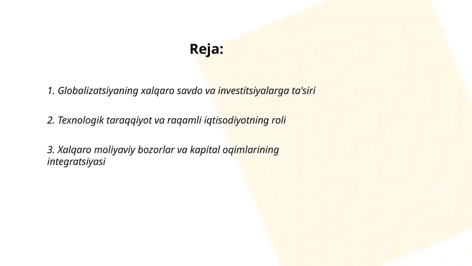 ZAMONAVIY XALQARO IQTISODIY MUNOSABATLARNI SHAKLLANTIRUVCHI ASOSIY OMILLAR 2