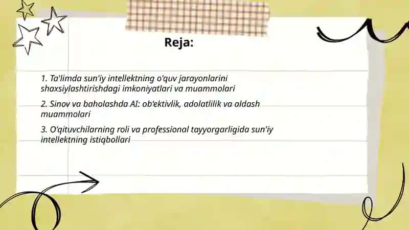 Ta'limda sun'iy intellekt: muommolari va istiqbollari 2