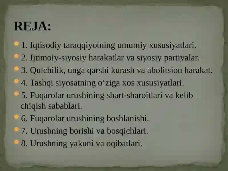 1870-1914-yillarda AQSH. XX asr boshlarida AQSH  iqtisodining o‘sishi. 2