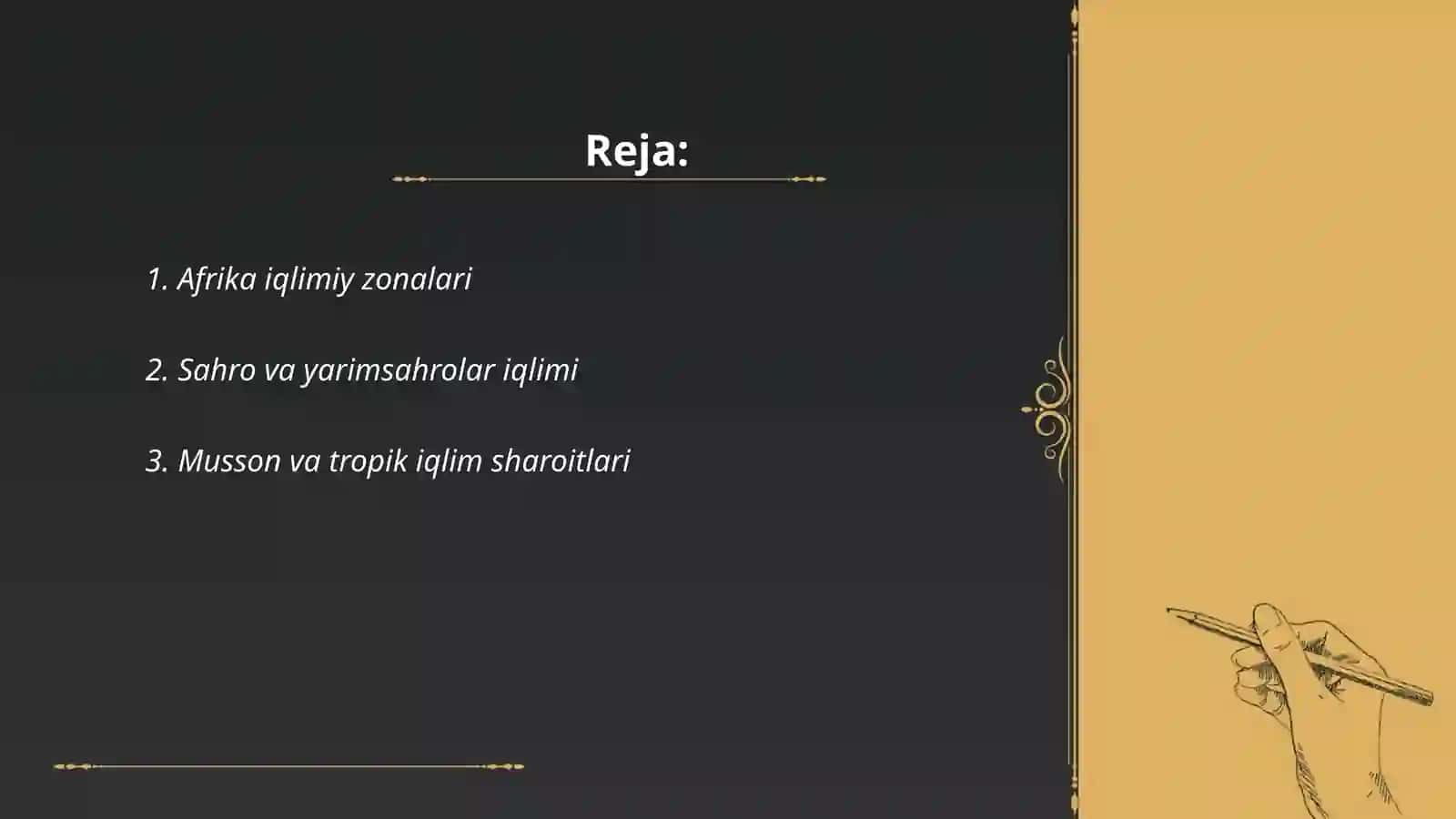 Afrika materigining iqlimi va ichki suvlari 2