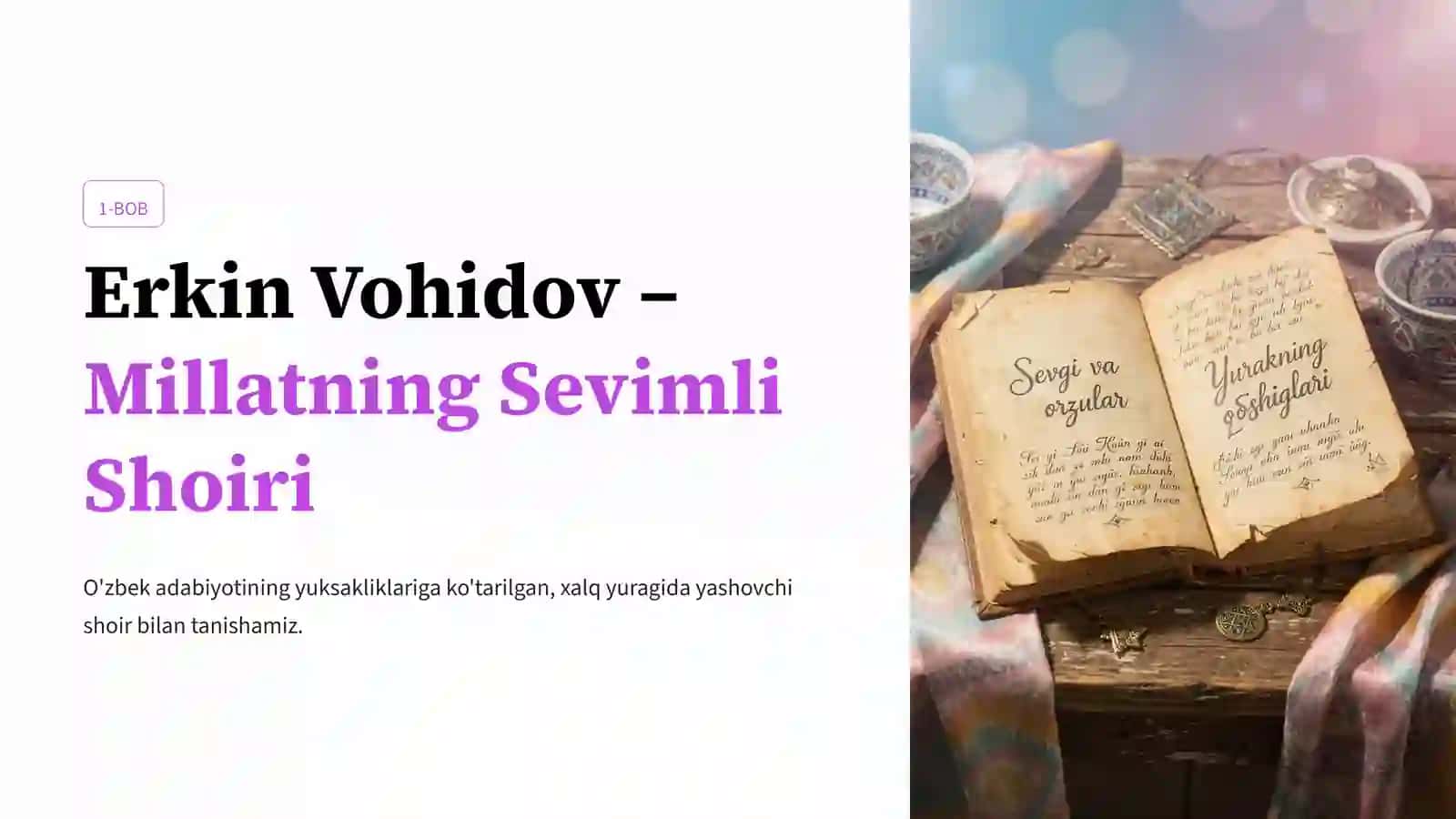 Erkin Vohidov va UningTandirHaqidagi Asarlari 2