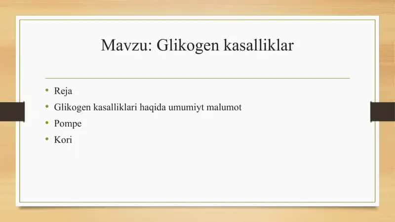 Glikogen kasalliklari 2