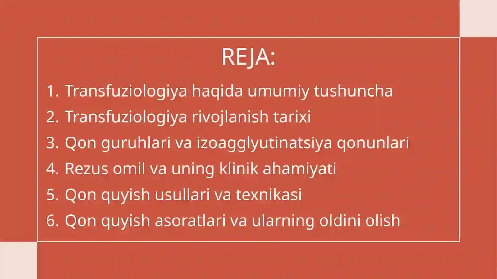 Transfuziologiya asoslari, umumiy ma’lumotlar va rivojlanishi tarixi 2
