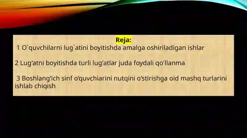 O'quvchilarning lug'atini boyitish ustida ishlash 2