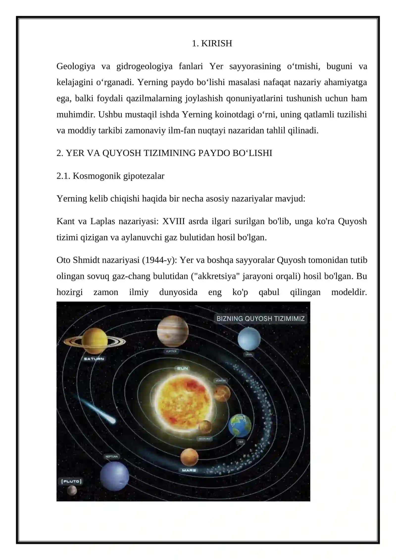 YERNING PAYDO BO‘LISHI VA GEOLOGIK TUZILISHI 2