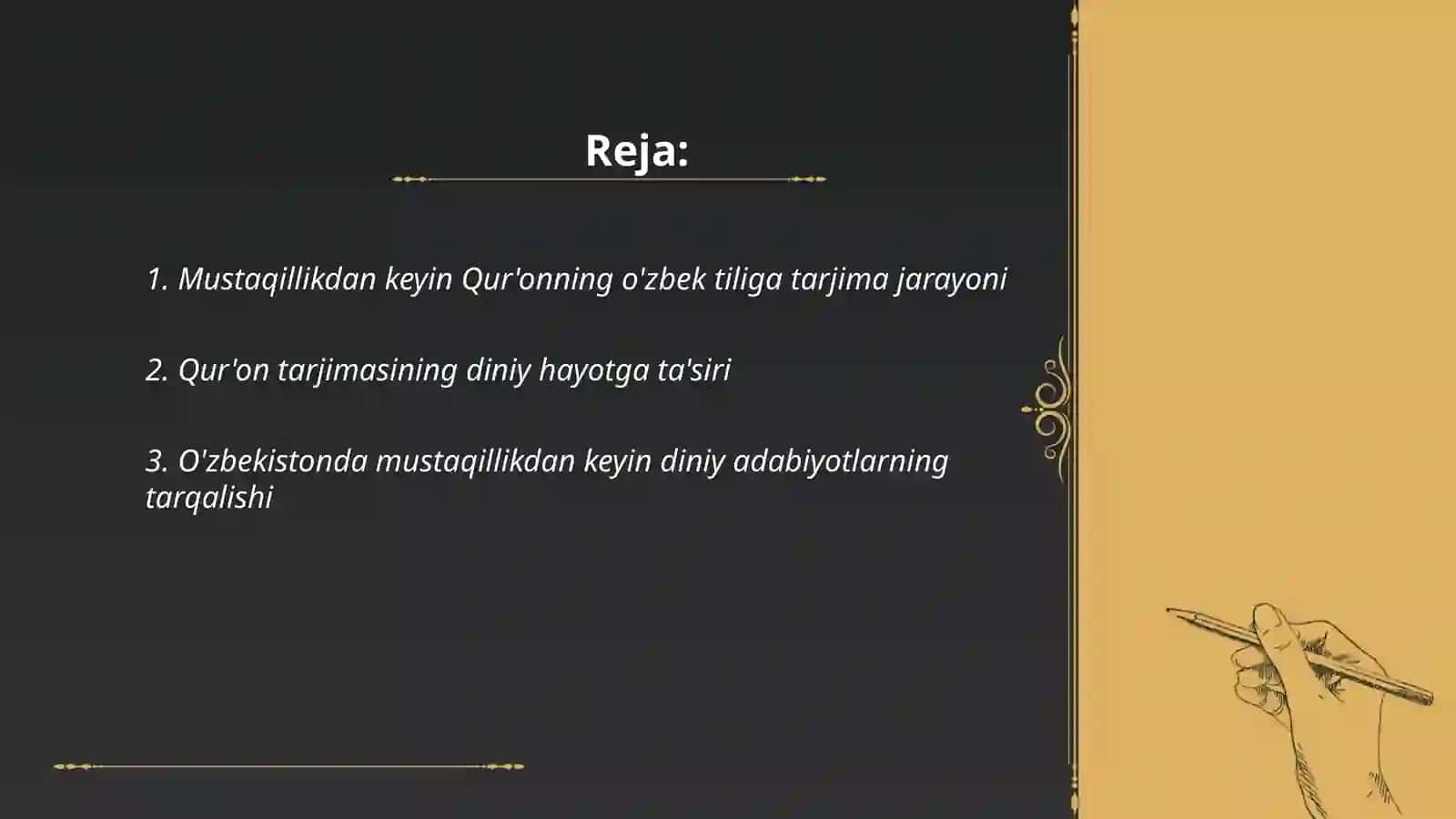 Mustaqillik yillarida Qurʼonning oʻzbek tiliga tarjima qilinishi va tasirlari 2