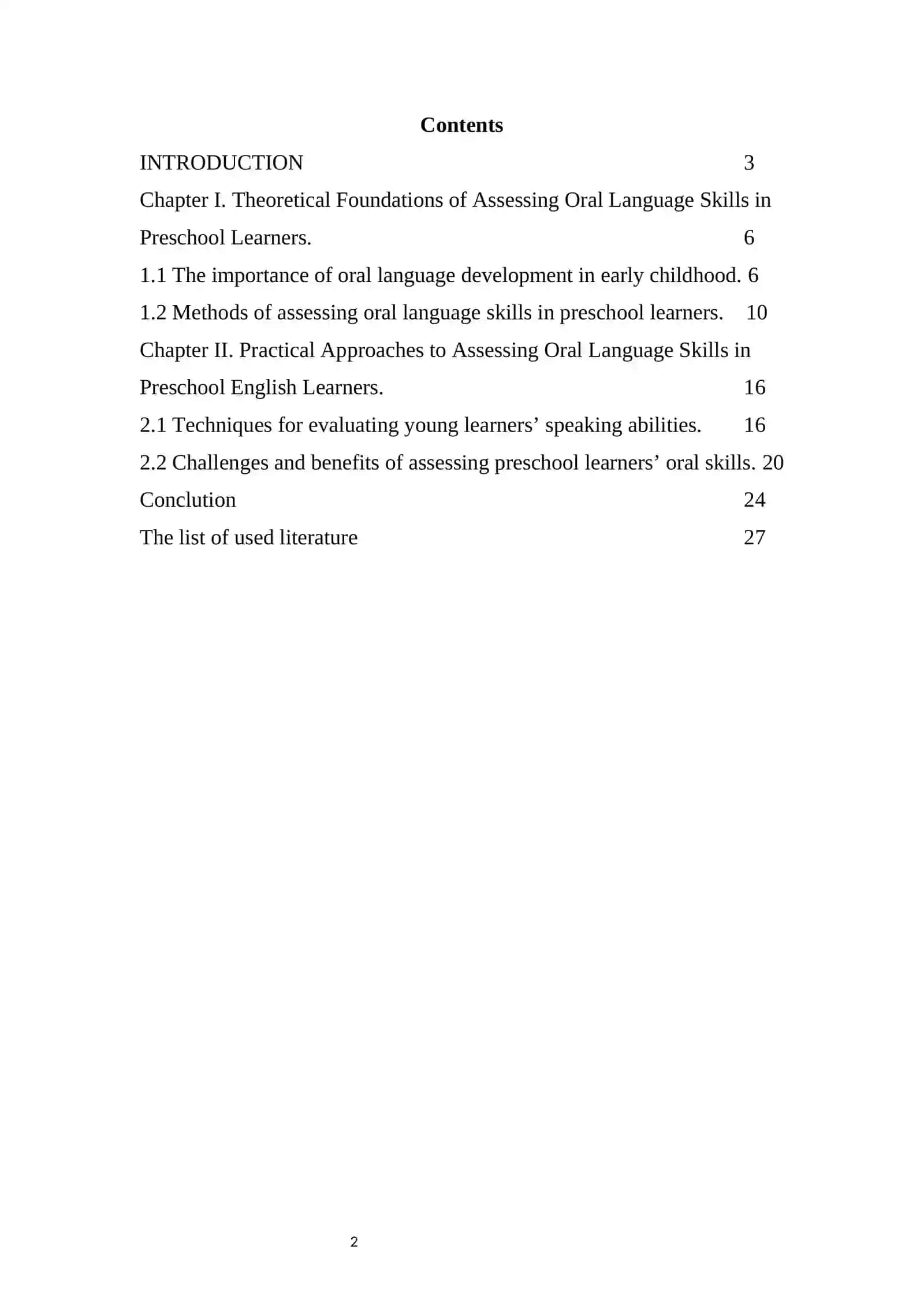Assessing Oral Language Skills in Preschool Learners 2