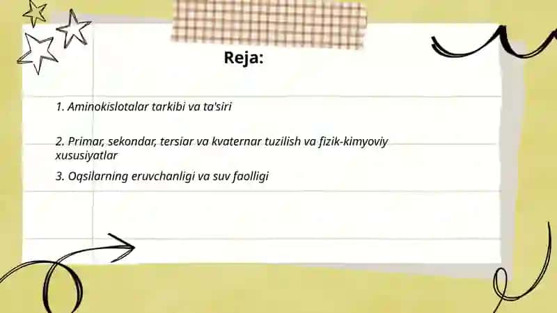 Oqsillarning fizik kimyoviy xususiyatlari va kimyoviy xossalari 2