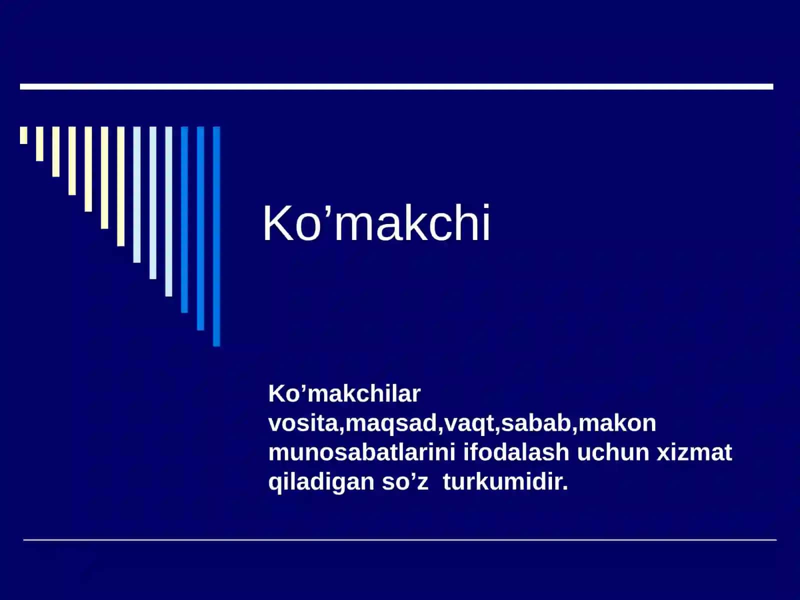 Yordamchi soʻz turkumlari 2
