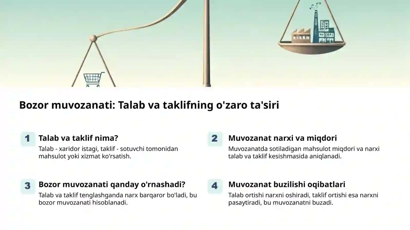 Talab va taklif nazariyasi: Asosiy tushunchalar 2