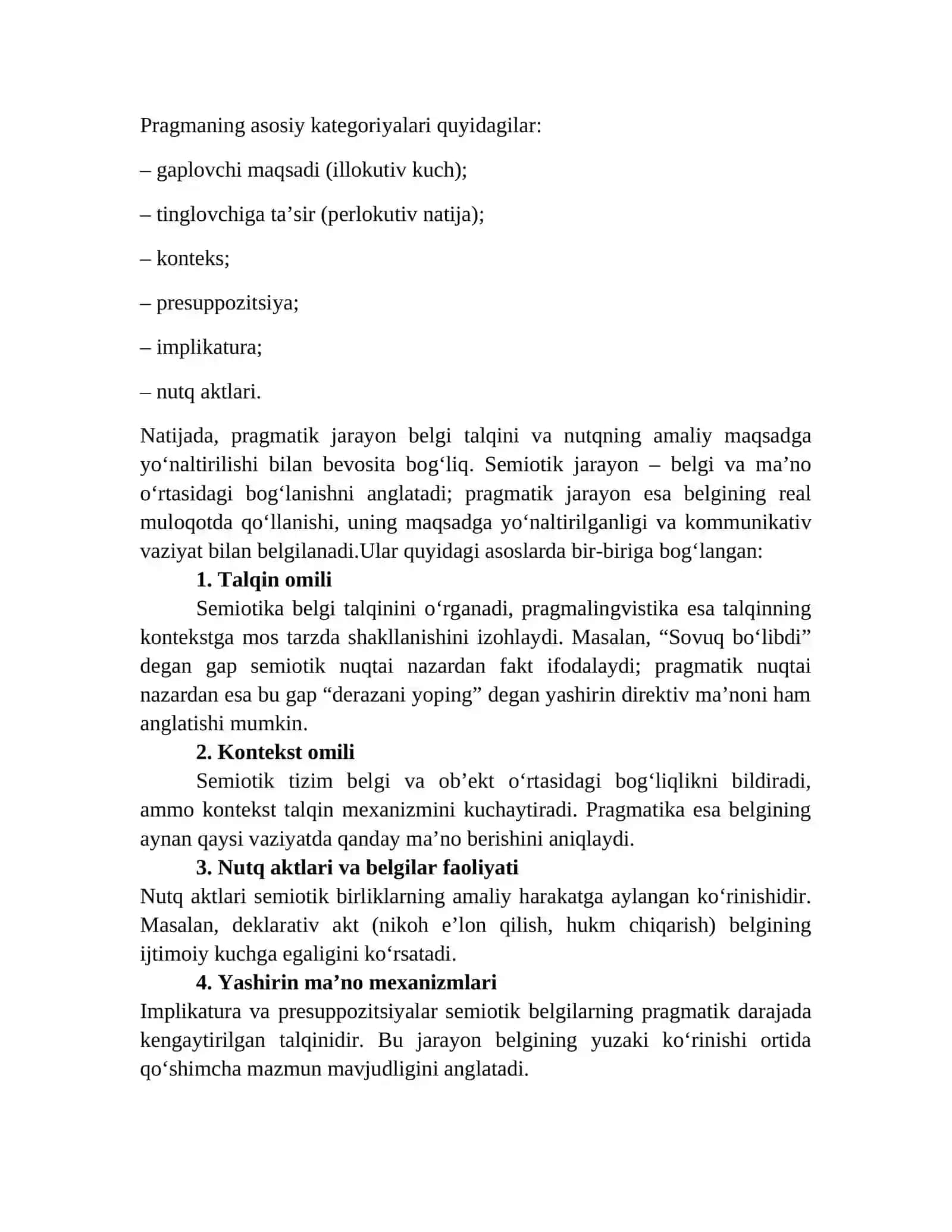 PRAGMATIK VA SEMIOTIK JARAYON 2