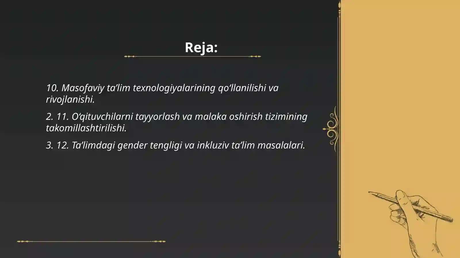 O‘zbekiston Respublikasida ta’lim sohasida amalga oshirilgan islohotlar 2