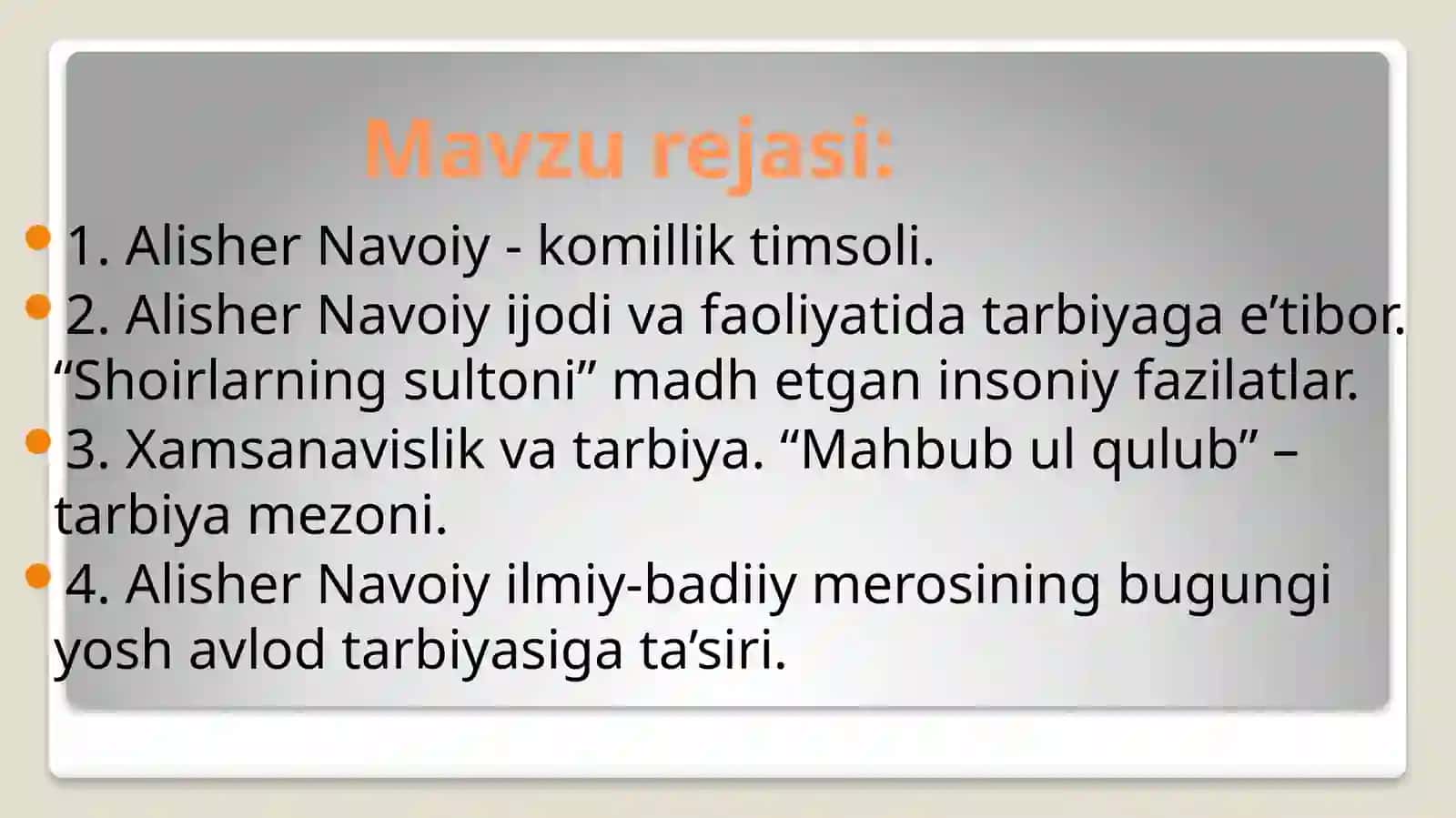 ALISHER NAVOIY SHAXSIYATI VA UNING ILMIY-BADIIY MEROSIDA TARBIYA MASALASINING USTUVORLIGI 2